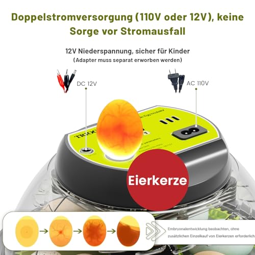TRIOCOTTAGE Brutautomat für 8 Eier - 5