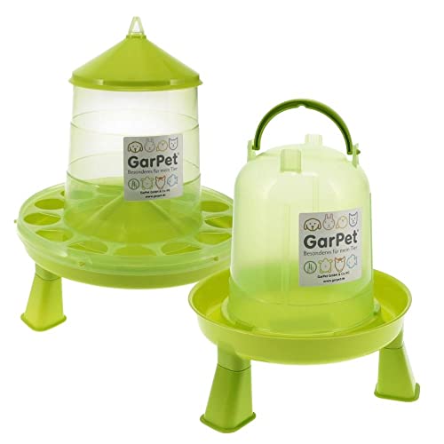 Geflügeltränke und Futterautomat Set