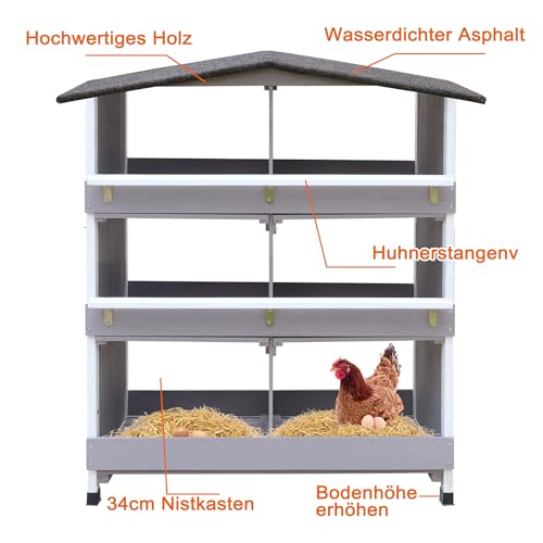 Legenester für Hühner mit geneigtem Boden - 3