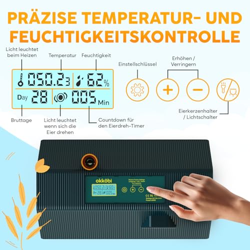 Brutautomat Vollautomatisch für 10 Eier – Okkobi M10 - 2