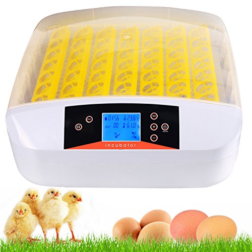 Buyi-World 56 Eier Inkubator Vollautomatische Flächenbrüter Brutmaschine Brutkasten Brutapparat